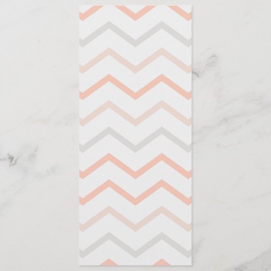 Pastellpfirsich und geometrische Creme Menükarte (Rückseite)