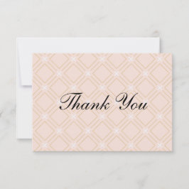 Pastellpfirsich und geometrische Gold Dankeskarte