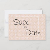 Pastellpfirsich und geometrische Gold Save The Date (Vorderseite)