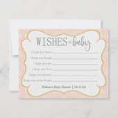 Pastellpfirsich und geometrische Wünsche für Kinde (Vorderseite)