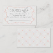 Pastellpfirsich und geometrischer Faltschachtel Begleitkarte (Vorne/Hinten)