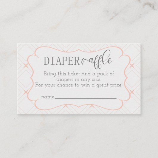 Pastellpfirsich und geometrischer Faltschachtel Begleitkarte (Vorderseite)