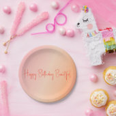 Pastellpfirsich und Rosa Pappteller (Party)