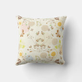 Pastellpflaster mit farbigem Blumenwirbel Kissen (Rückseite)