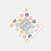 Pastellpinsel aus Monogramm Serviette (Ecke)