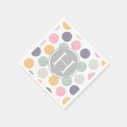 Pastellpinsel aus Monogramm Serviette (Ecke)