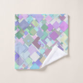 Pastellplätze Badehandtuch Set (Waschlappen)