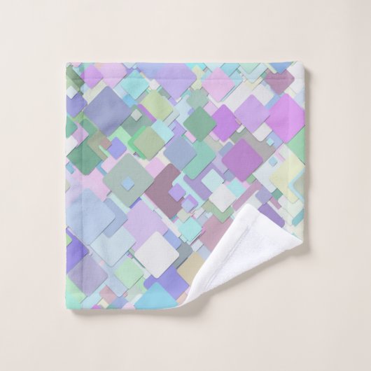 Pastellplätze Badehandtuch Set (Waschlappen)