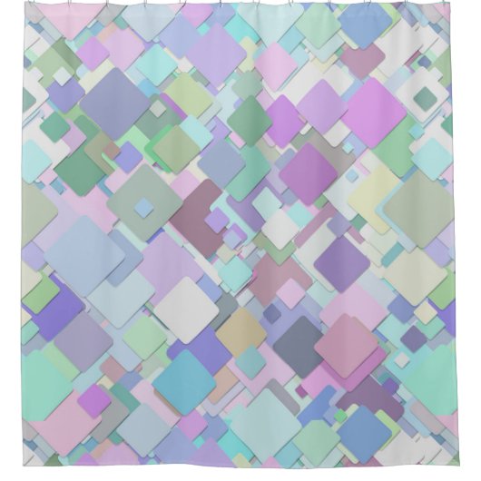 Pastellplätze Duschvorhang (Vorderseite)