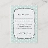 Pastellpolka-Punkt-Haar-Stylist-Verabredungs-Karte Terminkarte (Rückseite)