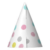 Pastellpolka-Punkte Partyhütchen (Rückseite)
