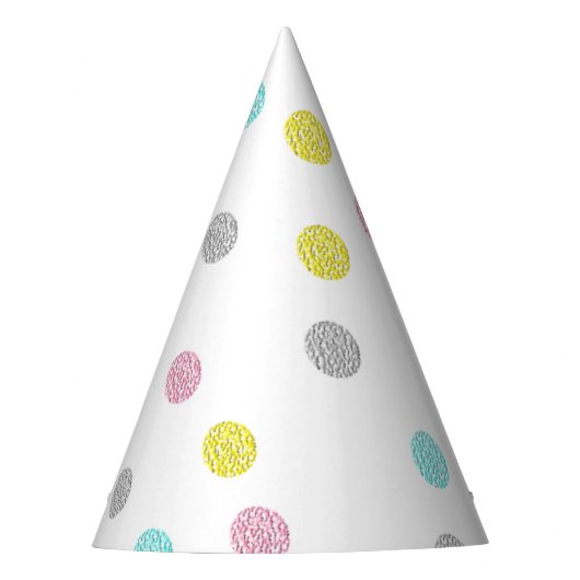 Pastellpolka-Punkte Partyhütchen (Vorderseite)