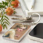 Pastellporträt Schlüsselanhänger (Vorderseite rechts)