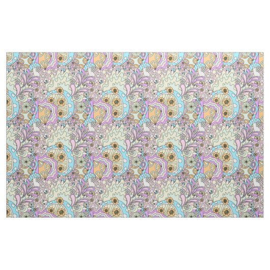 Pastellpsychedelisch auf rosa Stoff (Fat Quarter (45,7 x 55,9 cm))