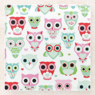 Pastellpulverfarbeulenhintergrund Glasuntersetzer