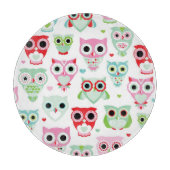 Pastellpulverfarbeulenhintergrund Schneidebrett (Vorderseite)