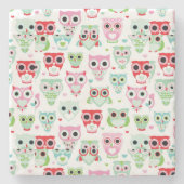 Pastellpulverfarbeulenhintergrund Steinuntersetzer (Vorderseite)