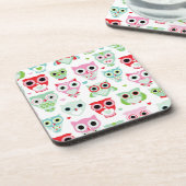 Pastellpulverfarbeulenhintergrund Untersetzer (Linke Seite)