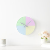 Pastellquadrate Modern Runde Wanduhr (Zuhause)