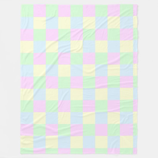 Pastellquadrate-Muster Fleecedecke (Vorderseite)