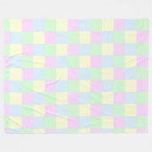 Pastellquadrate-Muster Fleecedecke (Vorderseite (Horizontal))