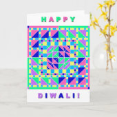 PastellRangoli Diwali Karte (Gelbe Blume)