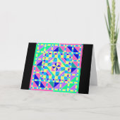 PastellRangoli mit schwarzer Grenze4 Diwali Karte (Vorderseite)