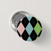 PastellRauten-Knopf Button (Vorne & Hinten)