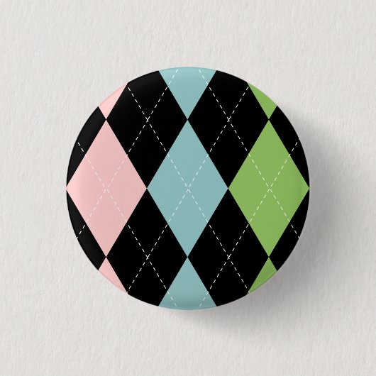 PastellRauten-Knopf Button (Vorderseite)