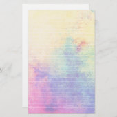 Pastellregenbogen-Aquarell gezeichnetes Papier (Vorne/Hinten)
