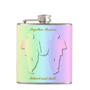 Pastellregenbogen, der Hipflask für homosexuelle Flachmann