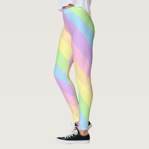 Pastellregenbogen farbige Streifen/Leggins Leggings