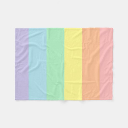 Pastellregenbogen-Fleece-Decke Fleecedecke (Vorderseite (Horizontal))