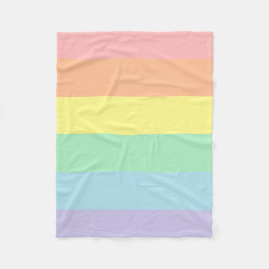 Pastellregenbogen-Fleece-Decke Fleecedecke (Vorderseite)