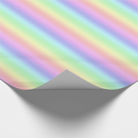 Pastellregenbogen Geschenkpapier (Ecke)