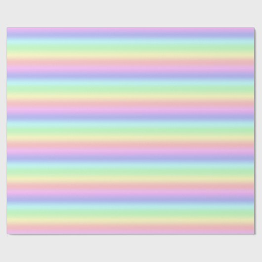 Pastellregenbogen Geschenkpapier (Flach)