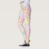 Pastellregenbogen-Giraffen-Aquarell Whitespace Leggings (Links)