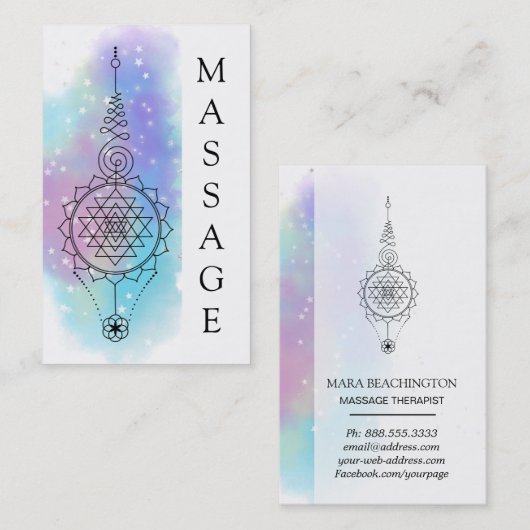 *~* Pastellregenbogen-heilige Visitenkarte (Vorne/Hinten)