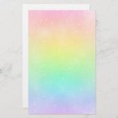 Pastellregenbogen-Himmel-Briefpapier Briefpapier (Vorne/Hinten)