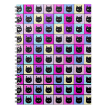 Pastellregenbogen-Katzen-Muster