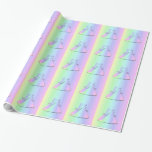 Pastellregenbogen lesbisches Wedding Giftwrap Geschenkpapier<br><div class="desc">Umarmung mit zwei Bräuten. Ihr Aspekt und der Hintergrund,  ist der Regenbogen des Gays Pride in den Pastellfarben.</div>