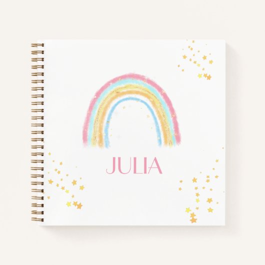 Pastellregenbogen Notizblock (Vorderseite)