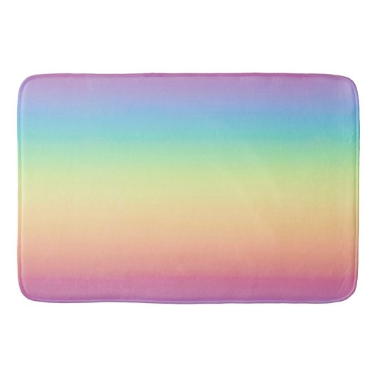 Pastellregenbogen Ombre Badematte (Vorderseite)