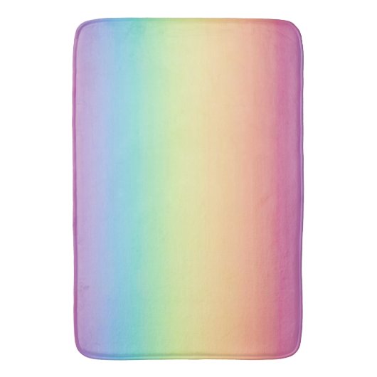Pastellregenbogen Ombre Badematte (Vorderseite Vertikal)
