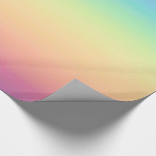 Pastellregenbogen Ombre Geschenkpapier (Ecke)