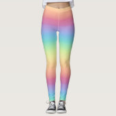 Pastellregenbogen Ombre Leggings (Vorderseite)