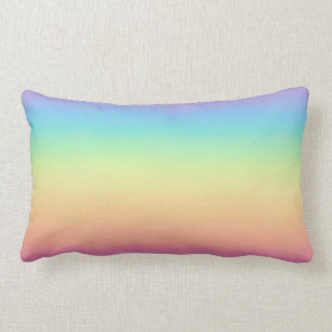 Pastellregenbogen Ombre Lendenkissen