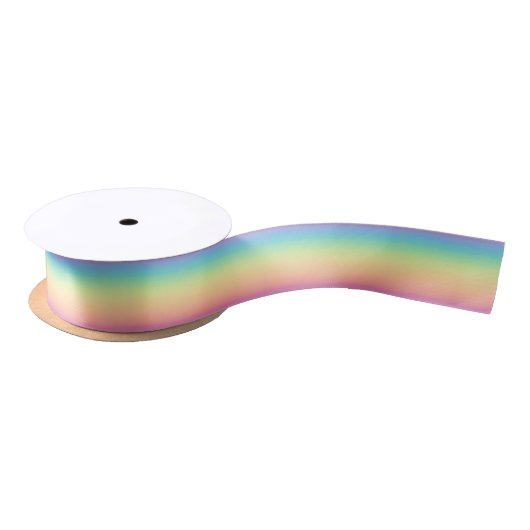 Pastellregenbogen Ombre Satinband (Spule)