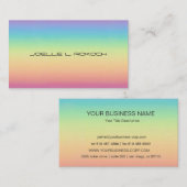 Pastellregenbogen Ombre Visitenkarte (Vorne/Hinten)