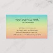 Pastellregenbogen Ombre Visitenkarte (Rückseite)